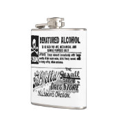 Antiek giflabel heupfles (Links)