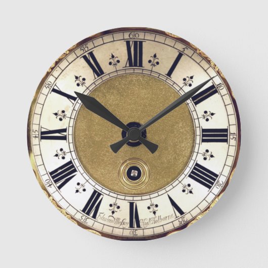 Antiek Gilded look Roman Numbers Ronde Klok (Voorkant)