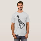 Antiek Giraffe op Canvas tas T-shirt (Voorkant volledig)