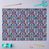 Antiek glas-in-lood patriottisch tissuepapier (Craft)