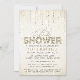 Antiek Glitter Baby shower Kaart