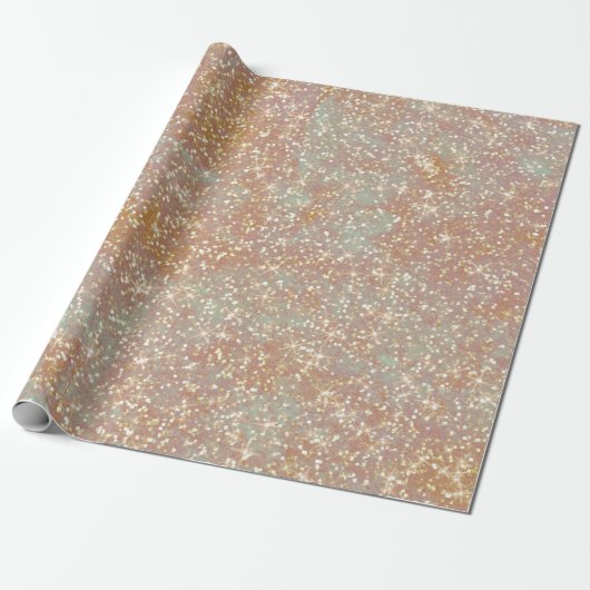  Antiek Glitter-ontkoppelingspagina Cadeaupapier (Uitgerold)