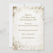 Antiek Gold  Bridal Shower Kaart (Achterkant)