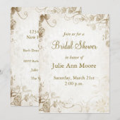 Antiek Gold  Bridal Shower Kaart (Voorkant / Achterkant)