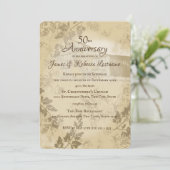 Antiek Gold Country Barn 50ste bruiloft Jubileum Kaart (Staand voorkant)