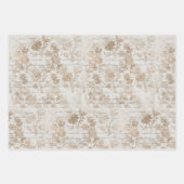 Antiek Gold Damascript Inpakpapier Vel (Voorkant)