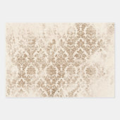 Antiek Gold Damask-patroon Inpakpapier Vel (Voorkant 2)