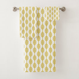 Antiek Gold Damask Pattern Bath-handdoekset Bad Handdoek