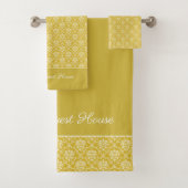 Antiek Gold Damask Pattern Bath-handdoekset Bad Handdoek (Insitu)