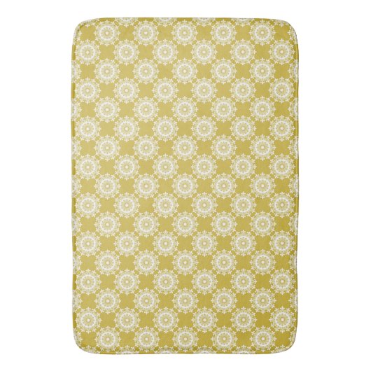 Antiek Gold Damask Pattern Bath Mat (Voorkant Verticaal)