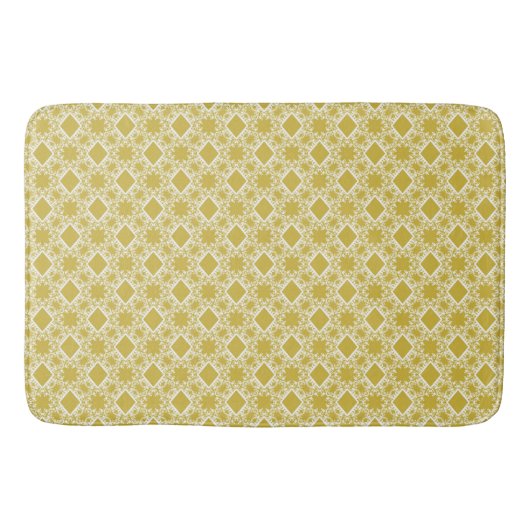 Antiek Gold Damask Pattern Bath Mat (Voorkant)