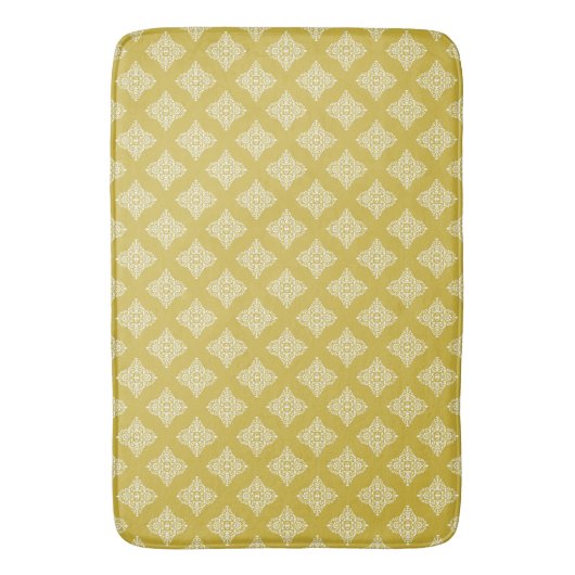 Antiek Gold Damask Pattern Bath Mat (Voorkant Verticaal)