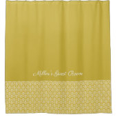 Antiek Gold Damask Pattern Bath Showgordijn Douchegordijn (Voorkant)