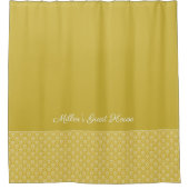 Antiek Gold Damask Pattern Bath Showgordijn Douchegordijn (Voorkant)