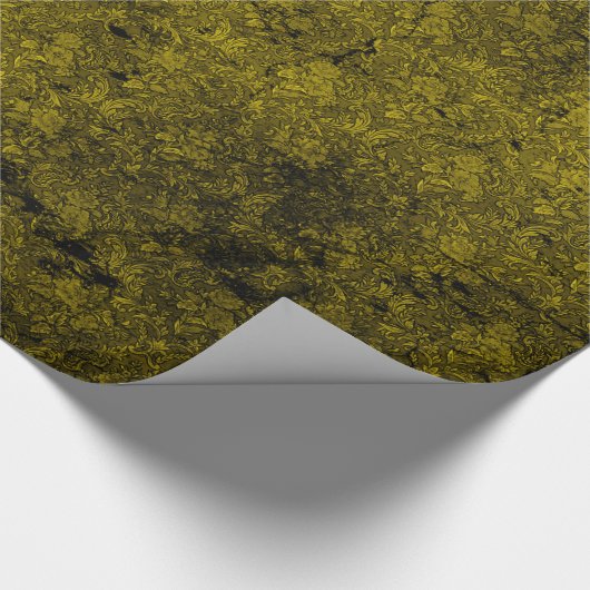 Antiek Gold Distressed Gothic Damask Wrapping Pape Cadeaupapier (Hoek)