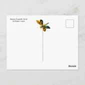ANTIEK GOLD DRAGONFLY JEWEL MET GEMSTONES POSTCA BRIEFKAART (Achterkant)