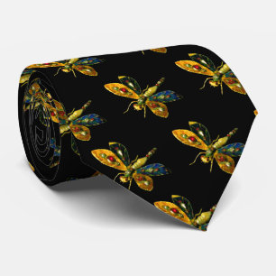 ANTIEK GOLD DRAGONFLY JEWEL MET GEMSTONES STROPDAS