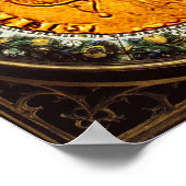 ANTIEK GOLD FLORENTINE FORINT AND FLORAL CROWN POSTER (Hoek)