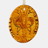 ANTIEK GOLD FLORENTINE FORINT KERAMISCH ORNAMENT (Rechts)