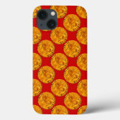 ANTIEK GOLD FLORENTINE FORINT Royal Red Case-Mate iPhone Case (Achterkant)