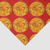 ANTIEK GOLD FLORENTINE FORINT Royal Red Tissuepapier (Detail)