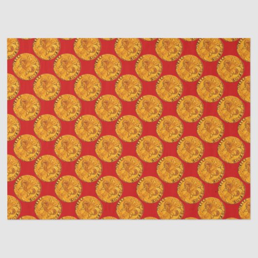 ANTIEK GOLD FLORENTINE FORINT Royal Red Tissuepapier (Voorkant)