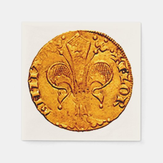 ANTIEK GOLD FLORENTINE FORINT SERVETTEN (Voorkant)