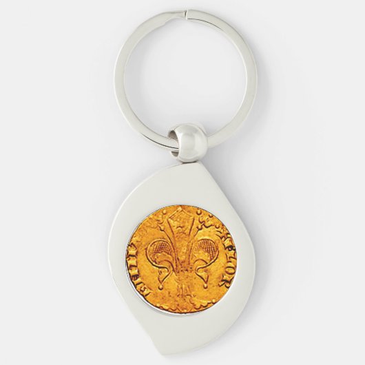 ANTIEK GOLD FLORENTINE FORINT SLEUTELHANGER (Voorkant)