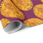 ANTIEK GOLD FLORENTINE FORINT TYRIAN PAARS CADEAUPAPIER (Rol Hoek)