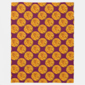 ANTIEK GOLD FLORENTINE FORINT TYRIAN PAARS FLEECE DEKEN (Voorkant)