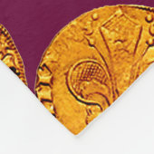 ANTIEK GOLD FLORENTINE FORINT TYRIAN PAARS FLEECE DEKEN (Hoek)