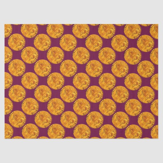 ANTIEK GOLD FLORENTINE FORINT TYRIAN PAARS TISSUEPAPIER (Voorkant)