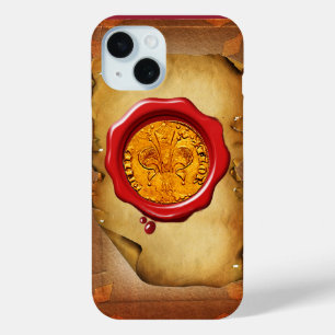 ANTIEK GOLD FLORENTINE FORINT wax parchment iPhone 15 Case