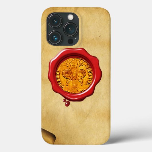 ANTIEK GOLD FLORENTINE FORINT wax parchment Case-Mate iPhone Case (Achterkant)