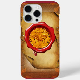 ANTIEK GOLD FLORENTINE FORINT wax parchment iPhone 15 Pro Max Hoesje