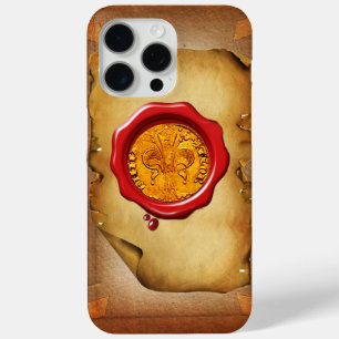 ANTIEK GOLD FLORENTINE FORINT wax parchment iPhone 15 Pro Max Hoesje