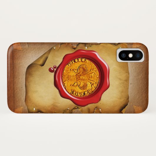 ANTIEK GOLD FLORENTINE FORINT wax parchment Case-Mate iPhone Case (Achterkant (horizontaal))