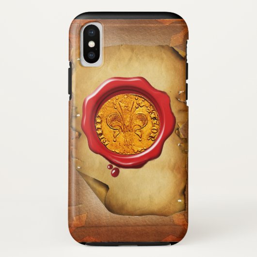 ANTIEK GOLD FLORENTINE FORINT wax parchment Case-Mate iPhone Case (Achterkant)