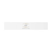 Antiek Gold Flourish Monogram Belly Band Uitnodigingen Wikkel (Vlak)