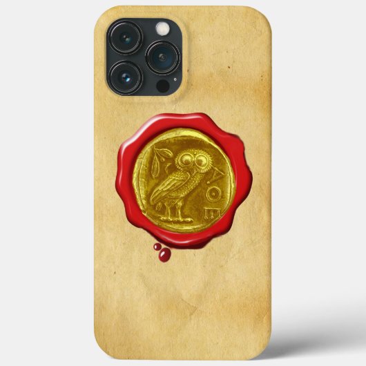 ANTIEK GOLD GEEL RODE WAX SEAL Parchment Case-Mate iPhone Case (Achterkant)