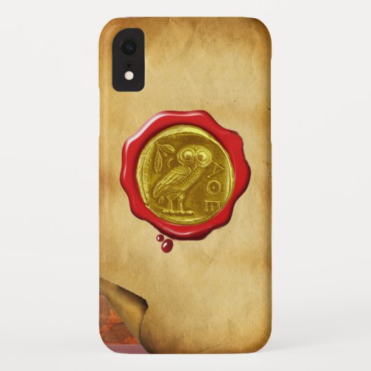 ANTIEK GOLD GEEL RODE WAX SEAL parchment Case-Mate iPhone Case (Achterkant)