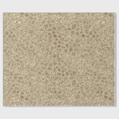 Antiek Gold Glitter-leopardprinter  Cadeaupapier (Vlak)