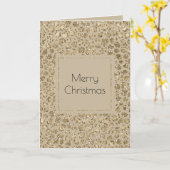 Antiek Gold Glitter-leopardprinter Kaart (Gele Bloem)