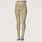 Antiek Gold Glitter-leopardprinter     Leggings (Voorkant)