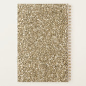 Antiek Gold Glitter-leopardprinter       Planner (Achterkant)