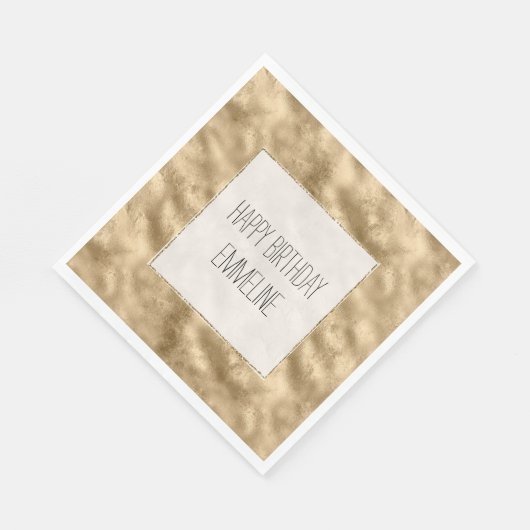 Antiek Gold Glitz White Servet (Hoek)