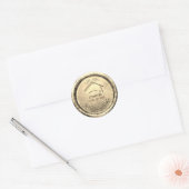 Antiek Gold Graduation Cap Gold Wax Seal Ronde Sticker (Envelop)
