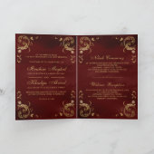 Antiek Gold Lijst Burgundy Red Islamic Weddenschap (Binnen)