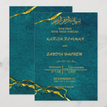 Antiek Gold Lijst Emerald Green Islamic Wedding