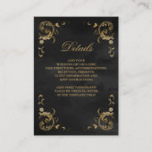 Antiek Gold Lijst - Zwarte gegevens Informatiekaartje (Voorkant)